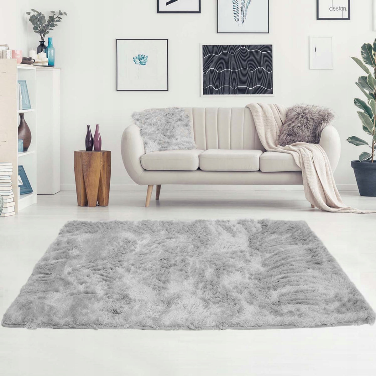 CARPET PLUSH SOFT SHAGGY ANTI-SLIP 140X200 FOR WASHING Assorted Colors Manufacturer code 008501