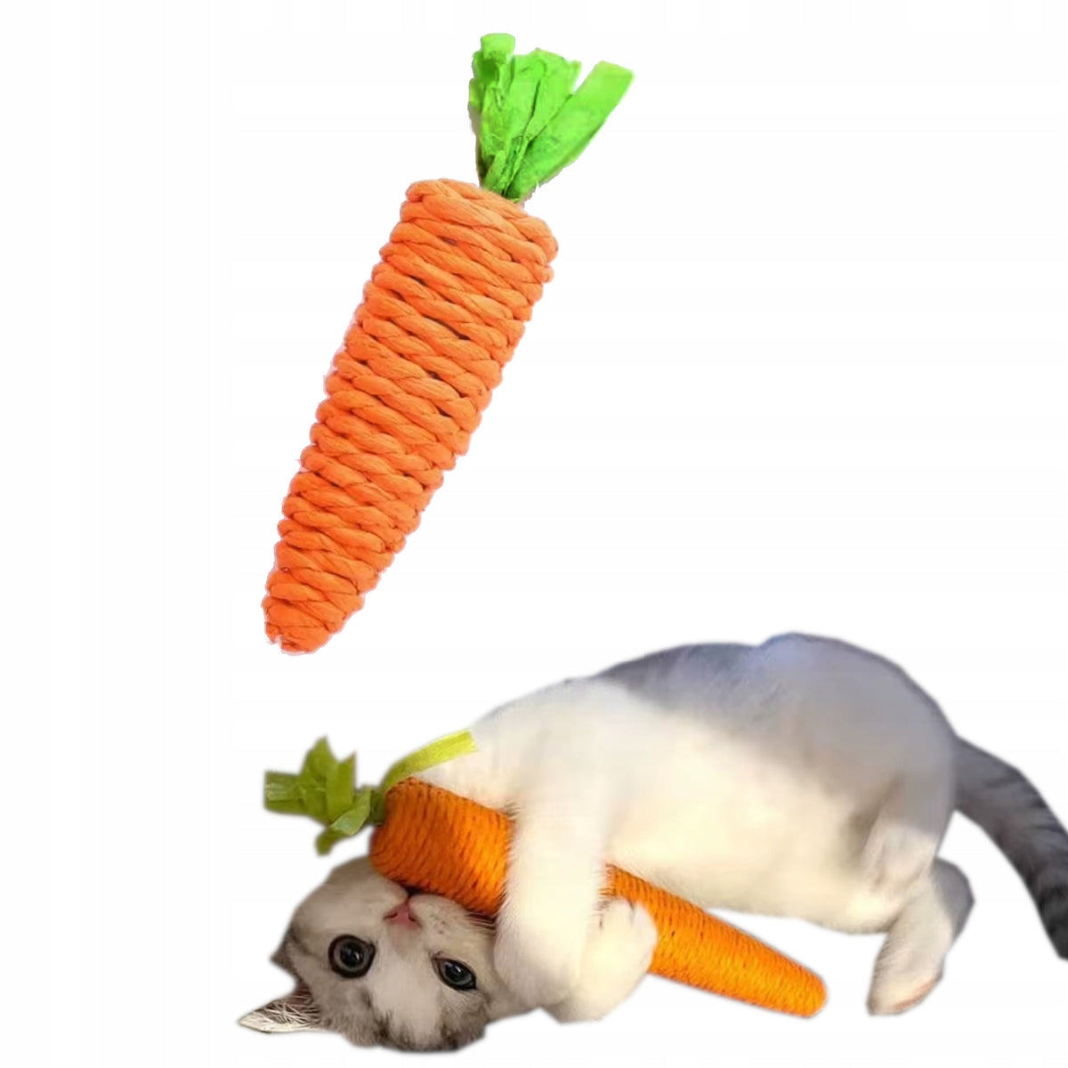 CARROT SMALL FOR CAT RATTLE BELL