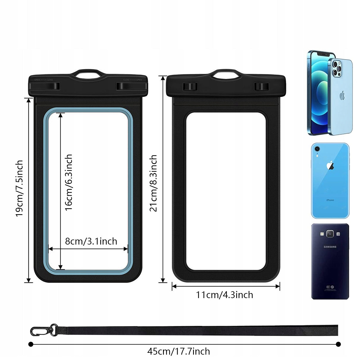 CASE WATERPROOF KIDNEY SACHET FOR DOCUMENTS FOR KAYAK BEACH WATERPROOF Packaging status original