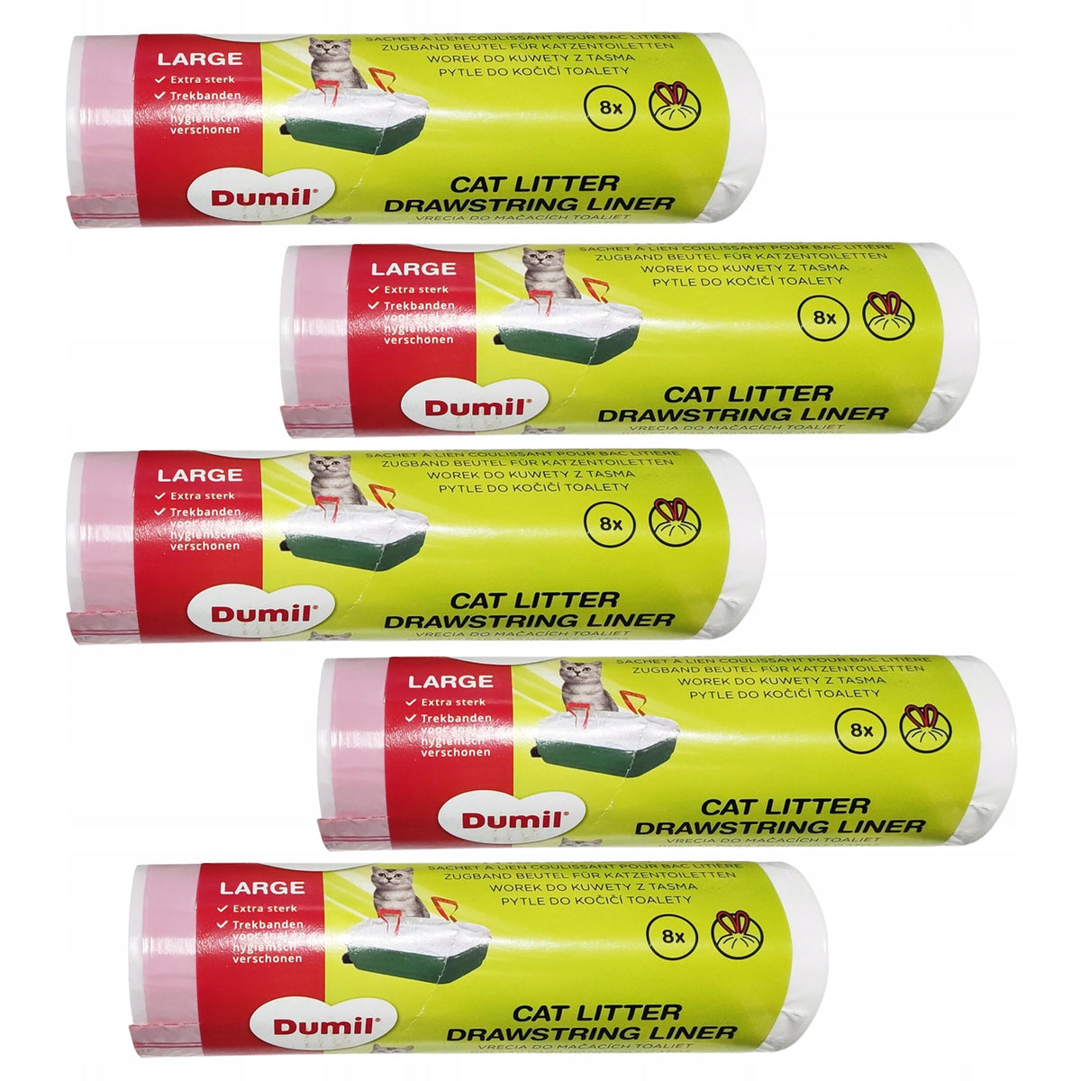 CAT BAGS WITH TAPE DURABLE FOR LITTER BOX STRONG SET OF 40 XL