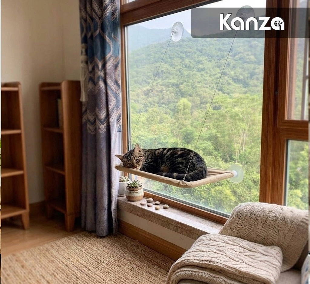 CAT BED FOR WINDOW SHELF WINDOW HAMMOCK WITH SUCTION CUPS 55X32 CM Packaging status original