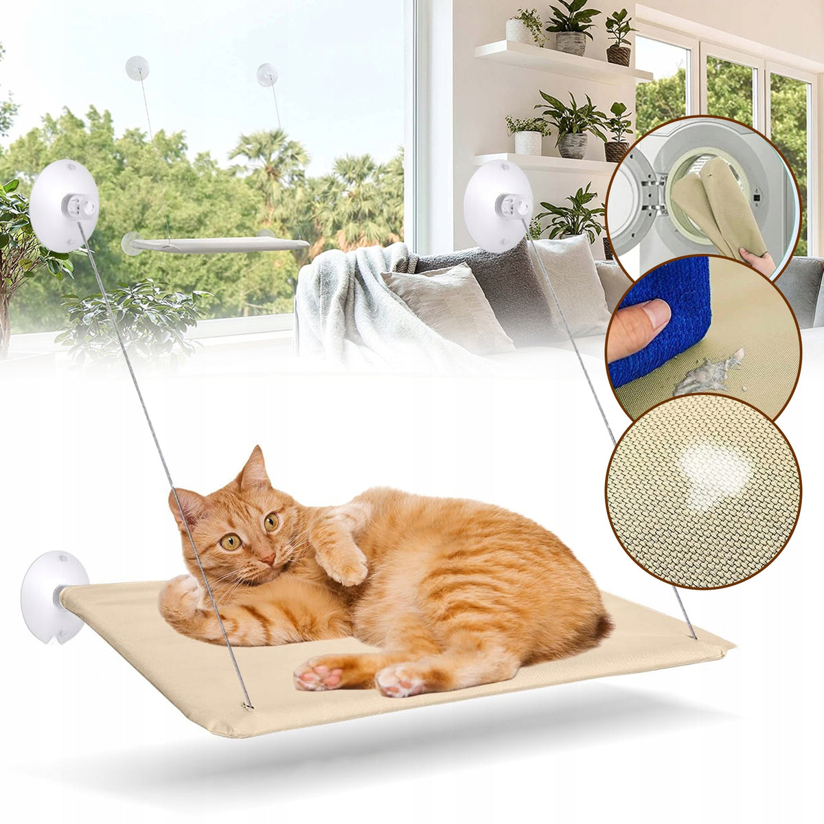 CAT BED Window Hammock Window Shelf with Suction Cups