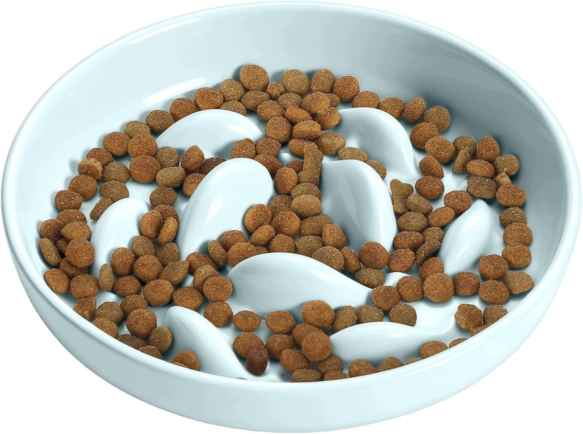 CAT BOWL SLOW FOOD CERAMICS AGAINST VOMITING