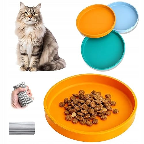 CAT BOWLS SILICONE FLAT SET OF 3 PIECES 18 CM COLORFUL Silicone