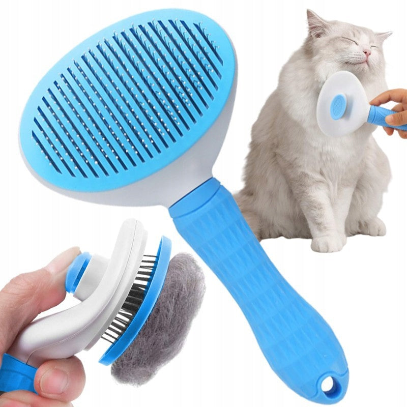 CAT DOG BRUSH SELF-CLEANING COMB FOR COMBING HAIR K LARGE V2