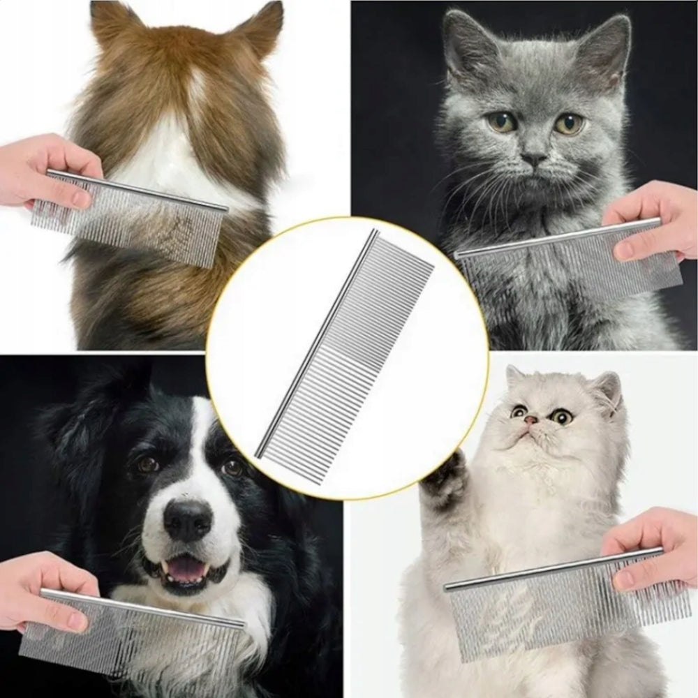 CAT DOG COMB METAL FOR COMBING PET HAIR 16CM Packaging status original