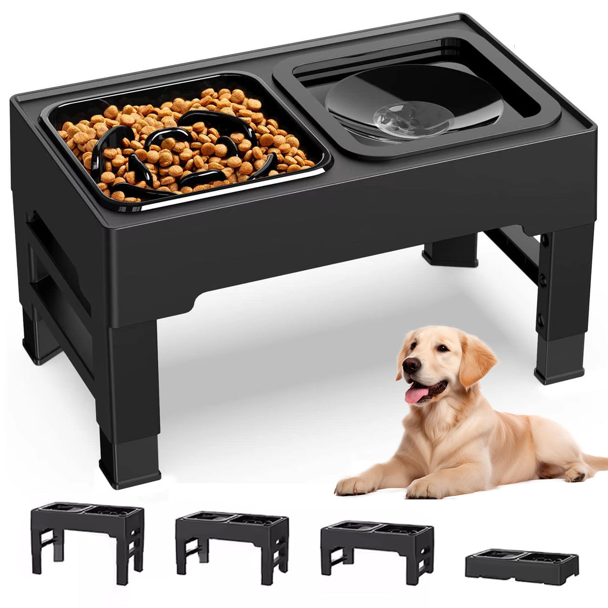 CAT DOG DRINKING AND SLOW FOOD BOWL + BOWL STAND
