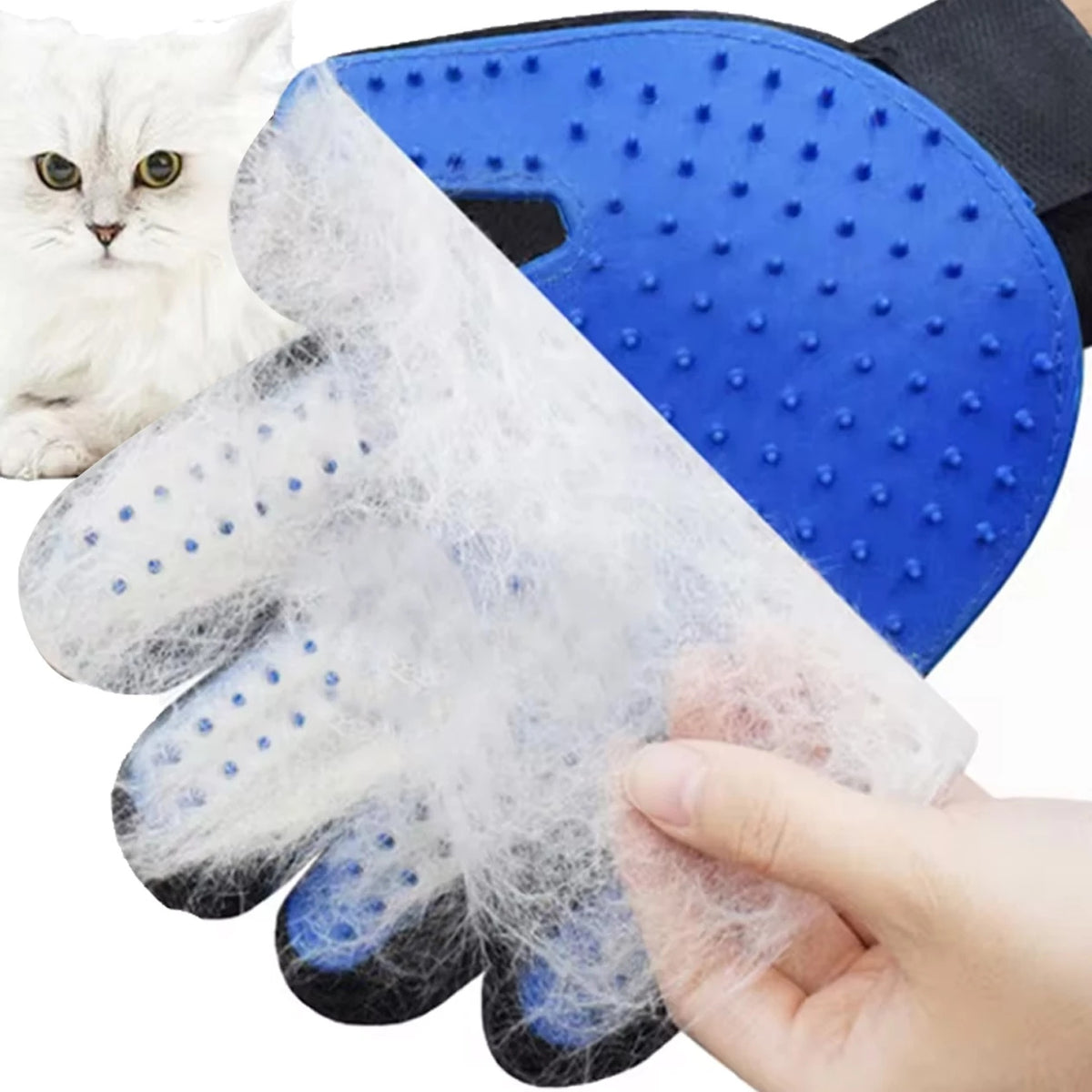 CAT DOG STROKING HAIR COMBING GLOVE BRUSH COMB HAIR Packaging status original