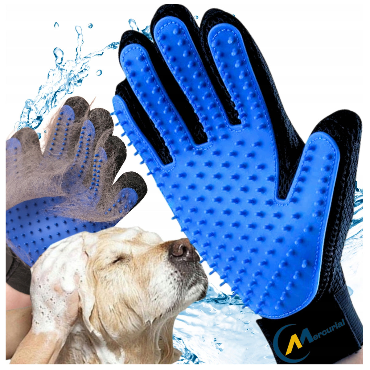 CAT DOG STROKING HAIR COMBING GLOVE COMBING BRUSH
