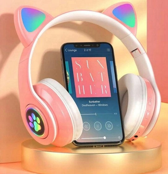 CAT EAR WIRELESS HEADPHONES + KARAOKE MICROPHONE - THE PERFECT GIFT! Packaging status original