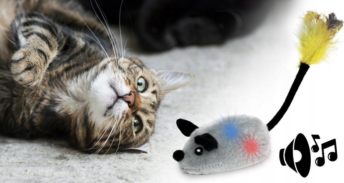 CAT GIFT CAT KITTEN INTERACTIVE TOY ESCAPING MOUSE ON USB Packaging status original
