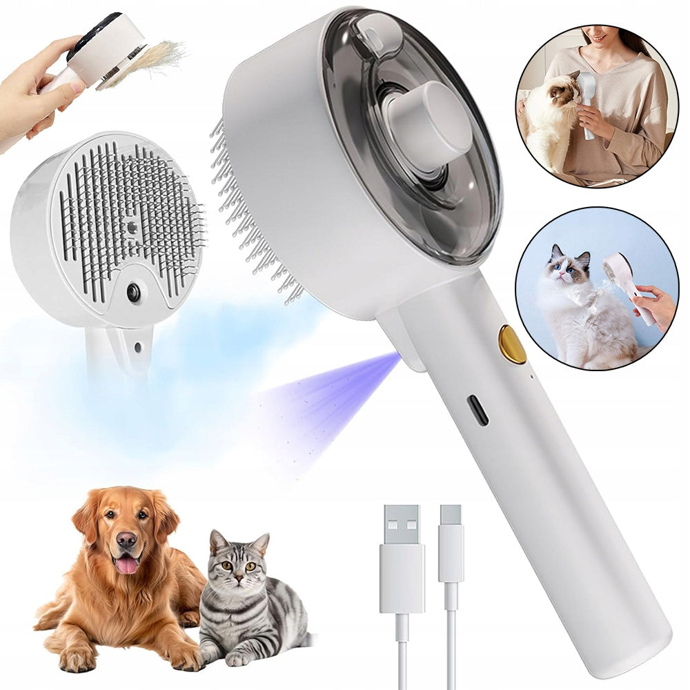 CAT HAIR REMOVAL COMB STEAM BRUSH FOR PET MASSAGE