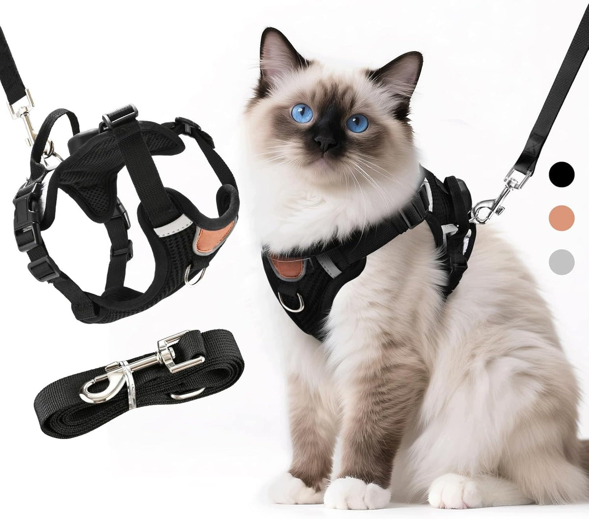 CAT HARNESS ESCAPE RESISTANT SIZE S BLACK