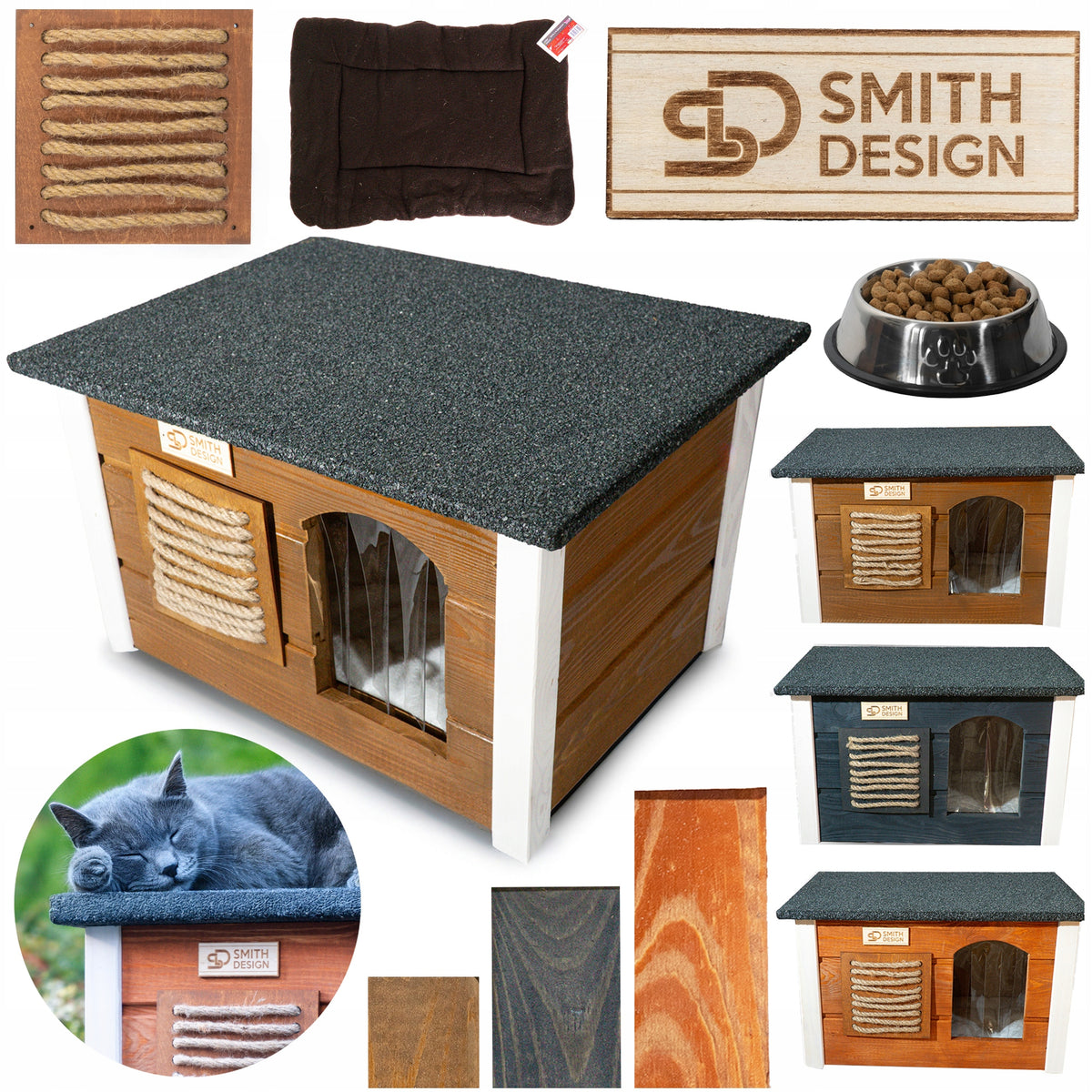 CAT HOUSE BOOTH PADDED BED KENNEL LARGE SCRATCHING POST SOFT BED