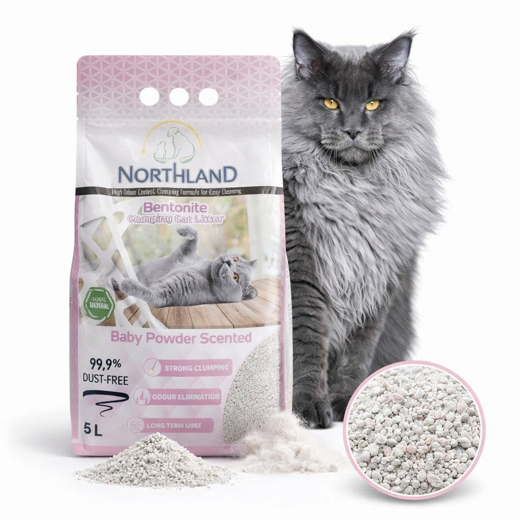 CAT LITTER BENTONITE BABY POWDER 5L NorthLand
