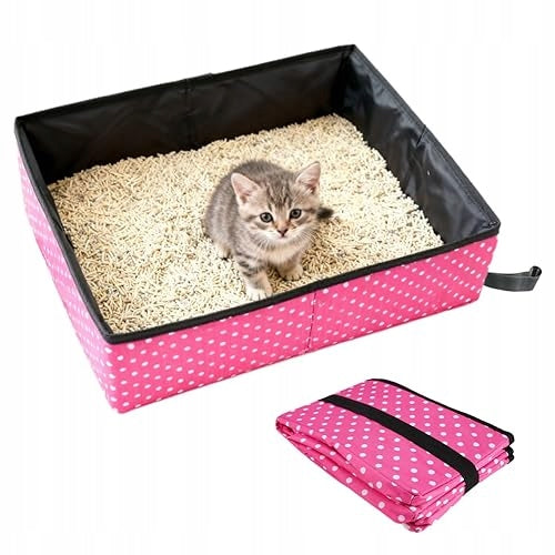 CAT LITTER BOX FOLDING PORTABLE TRAVEL CAMPING HOME GIFT