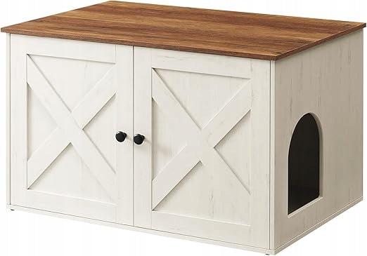 CAT LITTER BOX HOUSE LITTER BOX SHELF WITH REMOVABLE COMPARTMENT
