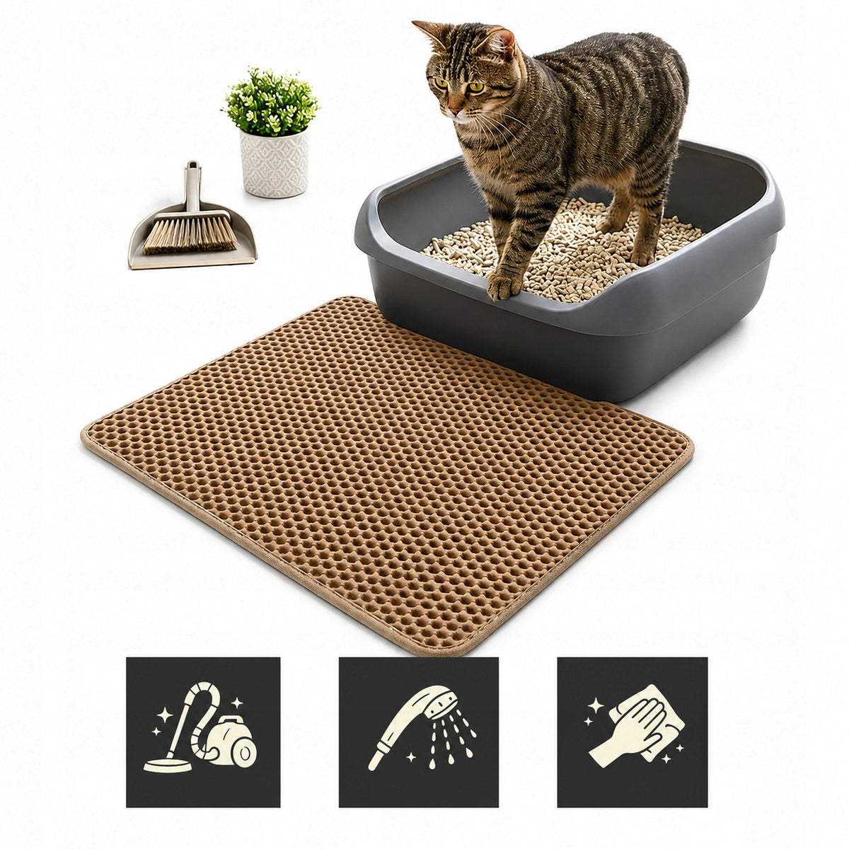 CAT LITTER BOX MAT LITTER CATCHER 45x60 CM Packaging status original