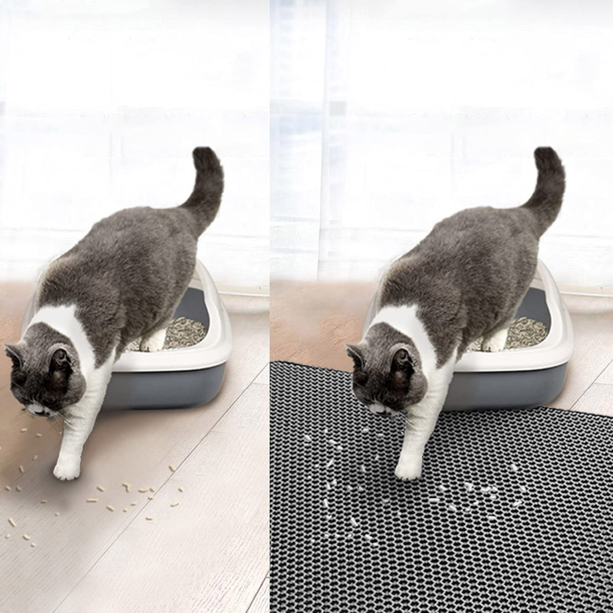 CAT LITTER BOX WIPER MAT RUG FOUNDATION 40x50 GREY Brand ZWIERZOPASJA