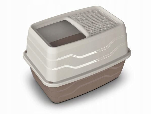CAT LITTER BOX WITH TOP ENTRANCE BEIGE