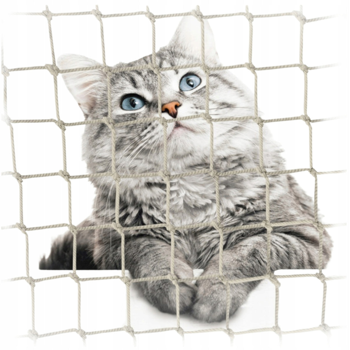 CAT NET FOR BALCONY THICK 1,5mm EYELET 40x40mm CUT TO SIZE