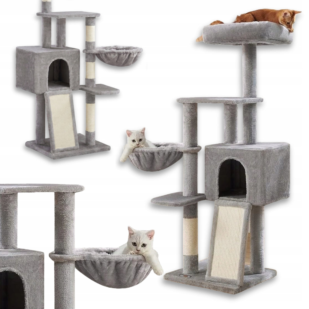 CAT SCRATCHER LARGE 4 LEVELS HIGH BED TOWER POST COTTAGE 135cm