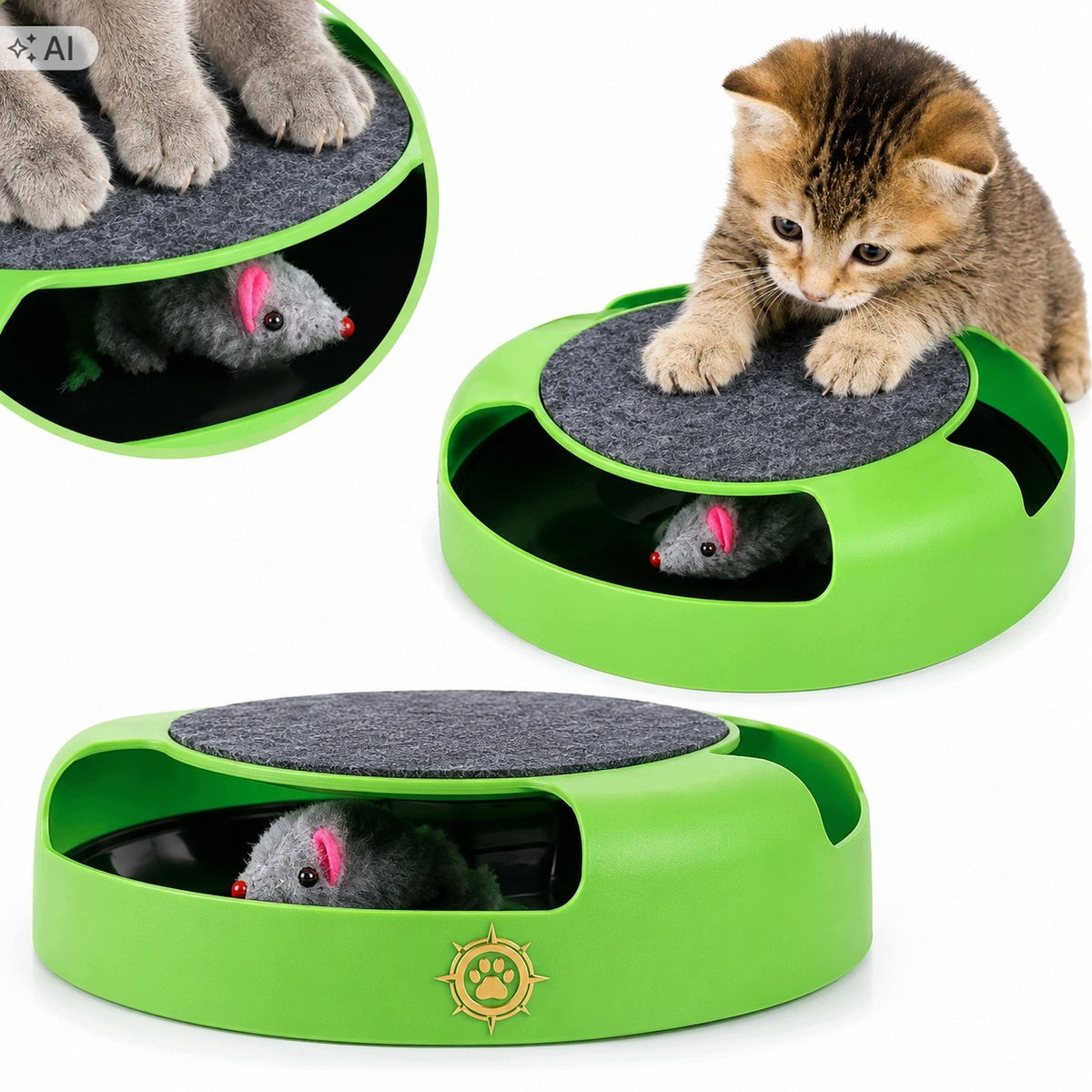 CAT TOY CATCHING MOUSE SCRATCHING POST INTELLIGENT INTERACTIVE PLAY