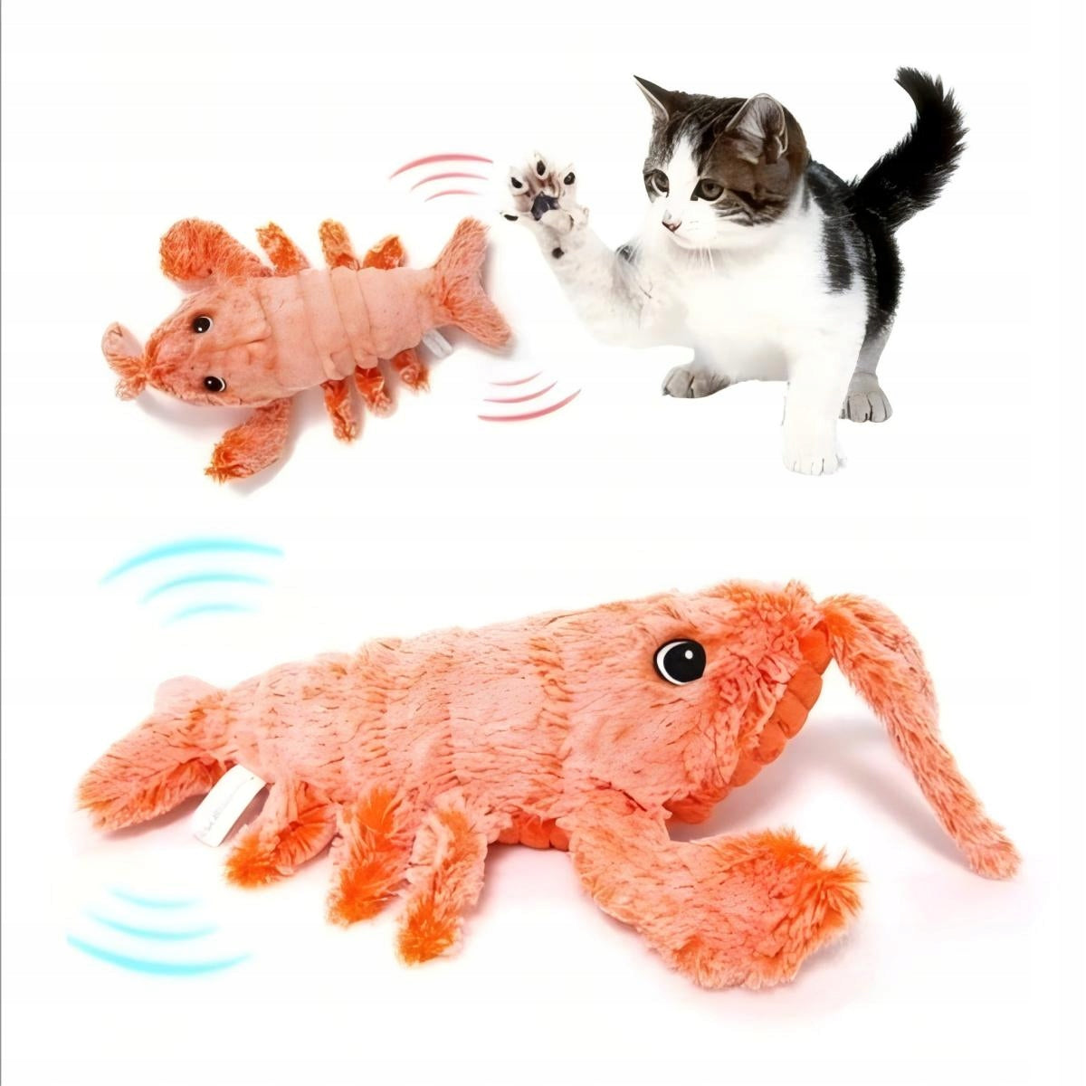 CAT TOY INTERACTIVE JUMPING LOBSTER ELECTRIC MOVING JUMPING Manufacturer code BAOZHU-PL