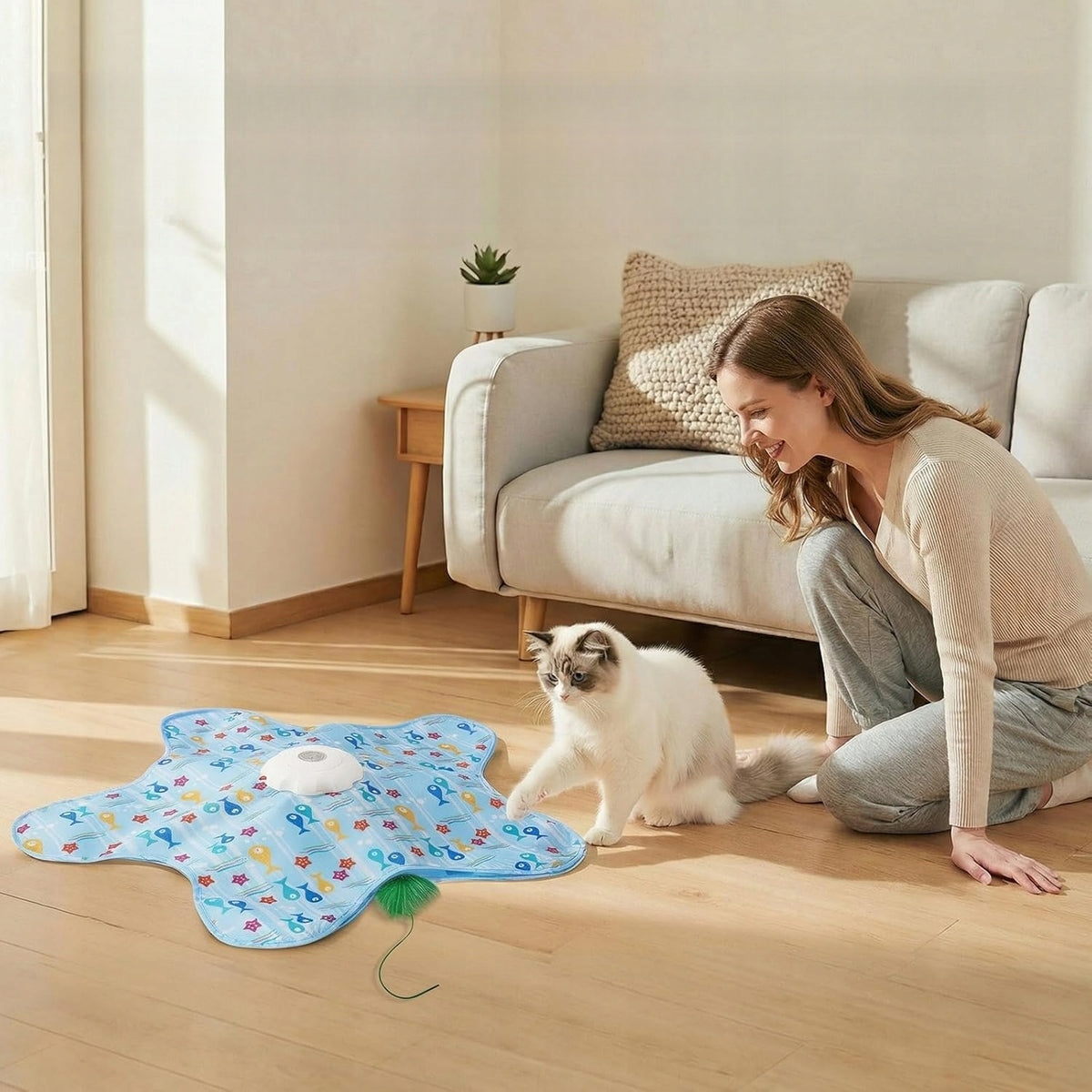CAT TOYS INTERACTIVE AUTOMATIC CAT MAT WITH FEATHER-65CM Packaging status original