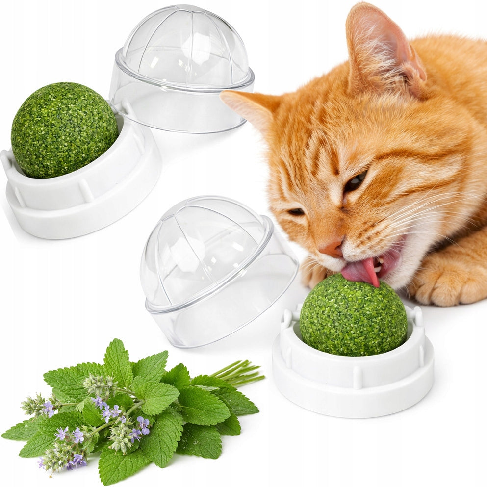 CATNIP IN BALL TOY INTERACTIVE CAT LOLLIPOP TREAT