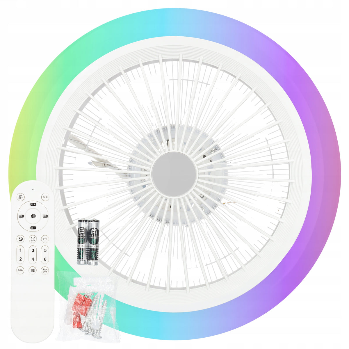 CEILING FAN PLAFOND LAMP LED RGB