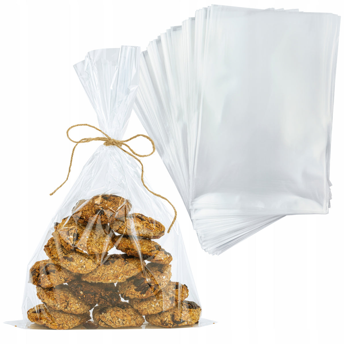 CELLOPHANE BAGS FOIL BAGS 20x30cm SET OF 100 PIECES FOR GIFT