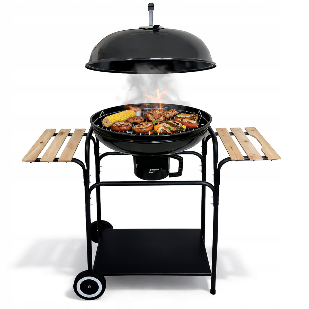 CHARCOAL GARDEN GRILL CLOSED GRATE ASHTRAY BBQ1003 + 4X TEFLON MAT
