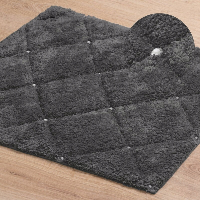 CHIC BATHROOM RUG (2) 50 X 70 CM STEEL Packaging status original