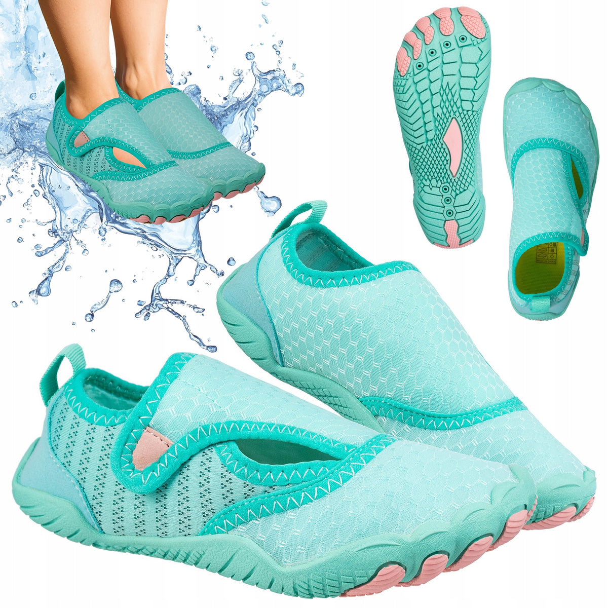 CHILDREN'S WATER SHOES VELCRO SEA URCHINS BEACHES ROCKS r.29 OUTTEC