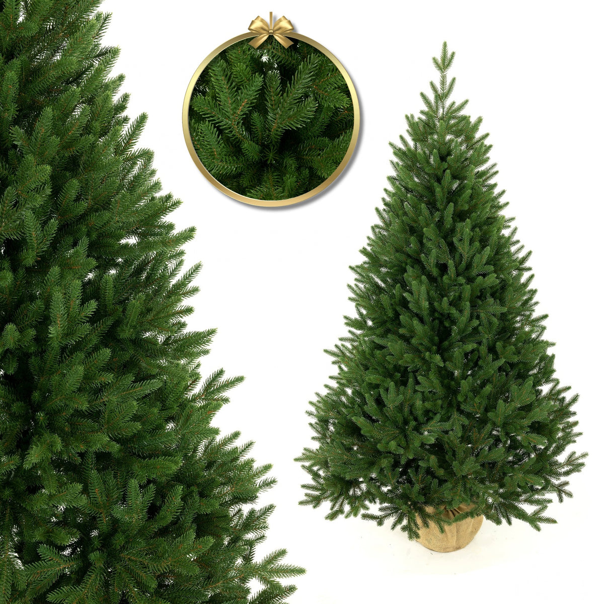 CHRISTMAS TREE ARTIFICIAL ALPINE SPRUCE DARK IN A POT 100% PE 160 CM!