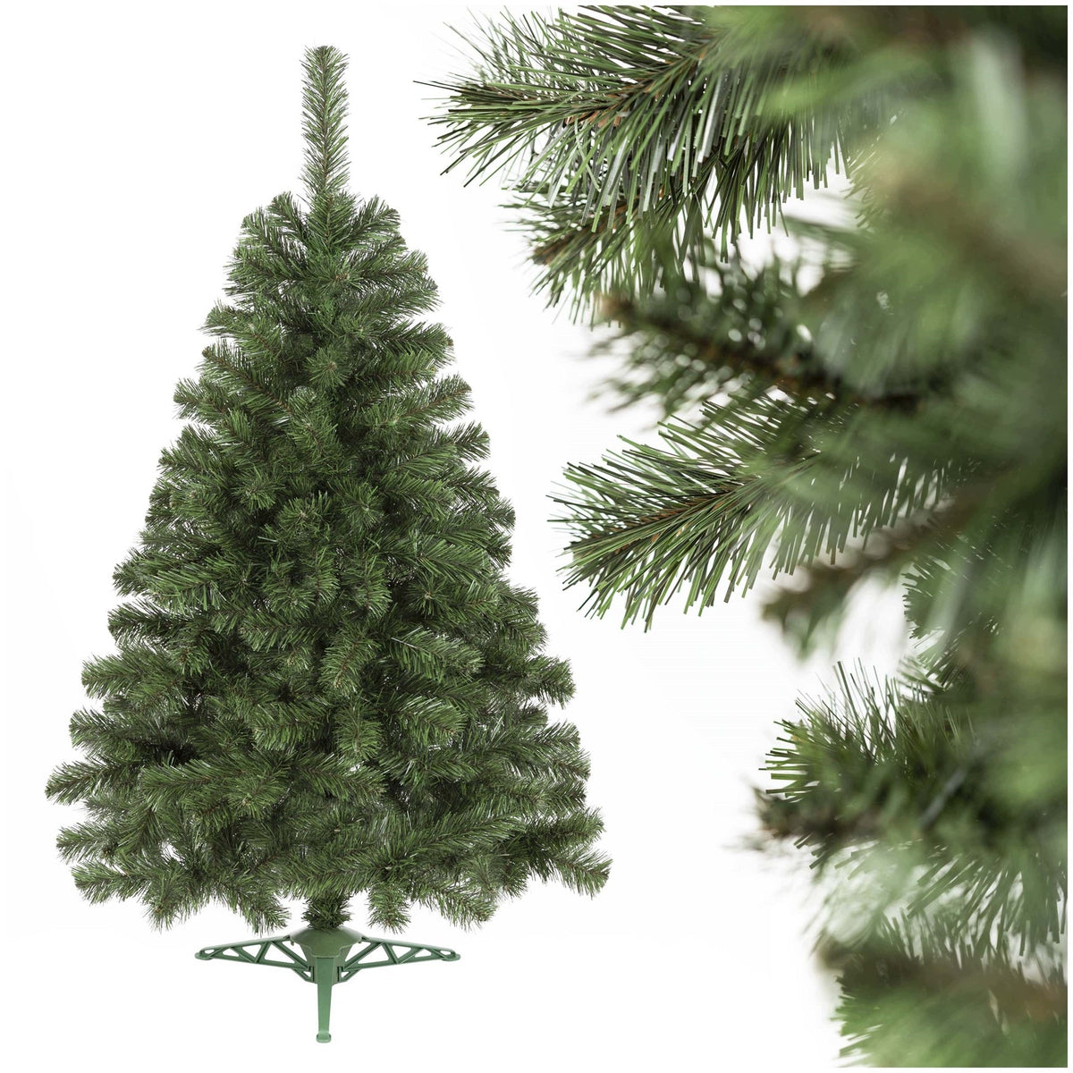 CHRISTMAS TREE ARTIFICIAL FIR GREEN DENSE 150cm STAND SPRUCE PINE LIVE