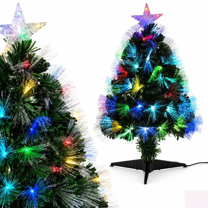 CHRISTMAS TREE ARTIFICIAL LED 60CM MULTICOLOR READY DRESSED STAR STAND