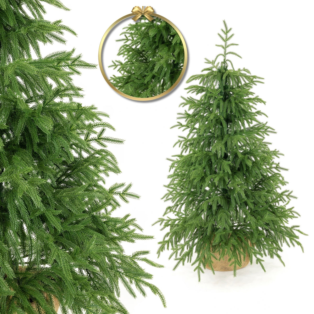 CHRISTMAS TREE ARTIFICIAL SPRUCE ROCKY DARK IN POT 100% PE 100 cm