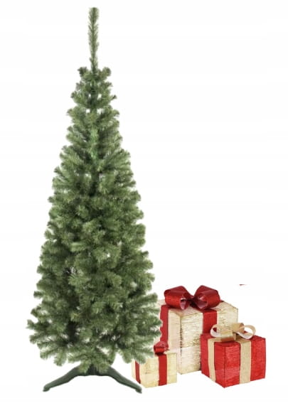 CHRISTMAS TREE FIR 180cm NARROW SLIM IN SPIKE SLIM AS LIVE ARTIFICIAL TREE