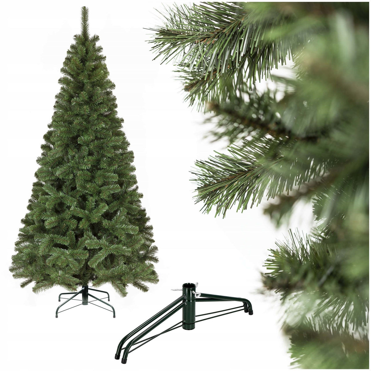 CHRISTMAS TREE FIR GREEN DENSE ARTIFICIAL 250cm STAND PREMIUM LIKE LIVE SPRUCE