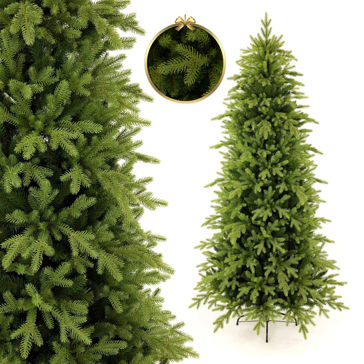 CHRISTMAS TREE PREMIUM SPRUCE VERO SLIM PE+PVC 220 CM