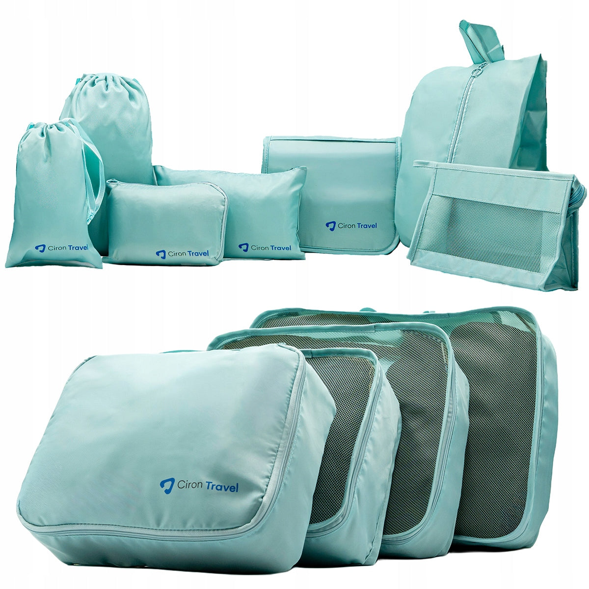 CIRON TRAVEL SET OF TRAVEL ORGANIZERS for suitcase 11 elements light