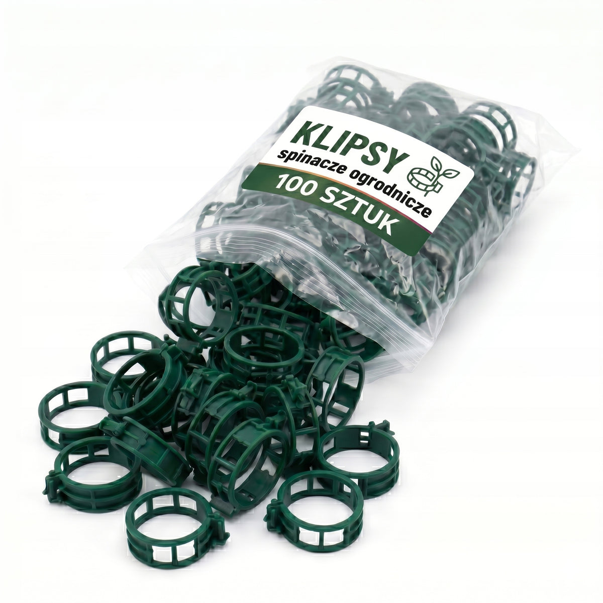 CLIPS CLASPS GARDEN HANDLES TOMATO CLIPS STEMS 100 pieces Packaging status original
