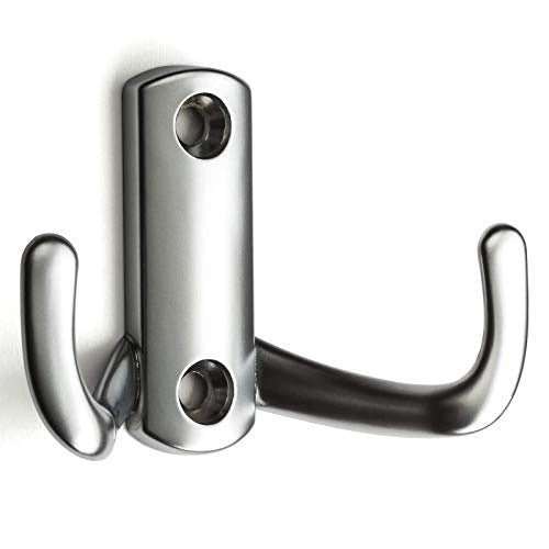 CLOTHES HANGER CHROME MATT MODERN HOOK FOR HOME 5 PCS. Color multicolor