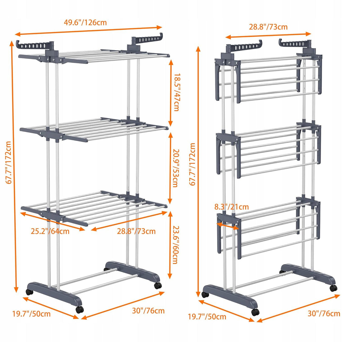 CLOTHES HANGER SET UP, SAVES SPACE,FOR TOWELS AND SOCKS Packaging status original