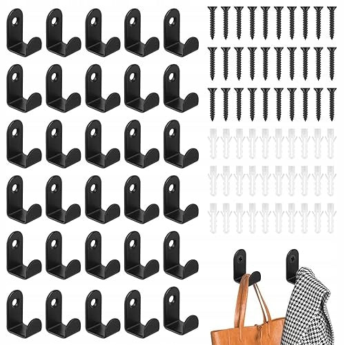 CLOTHES HANGERS BLACK METAL L 30 PIECES FOR BEDROOM HALLWAY