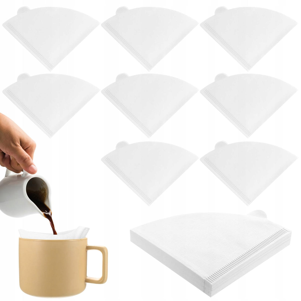 COFFEE FILTERS PAPER CONICAL SIZE 01 200 PIECES WHITE UNBLEACHED