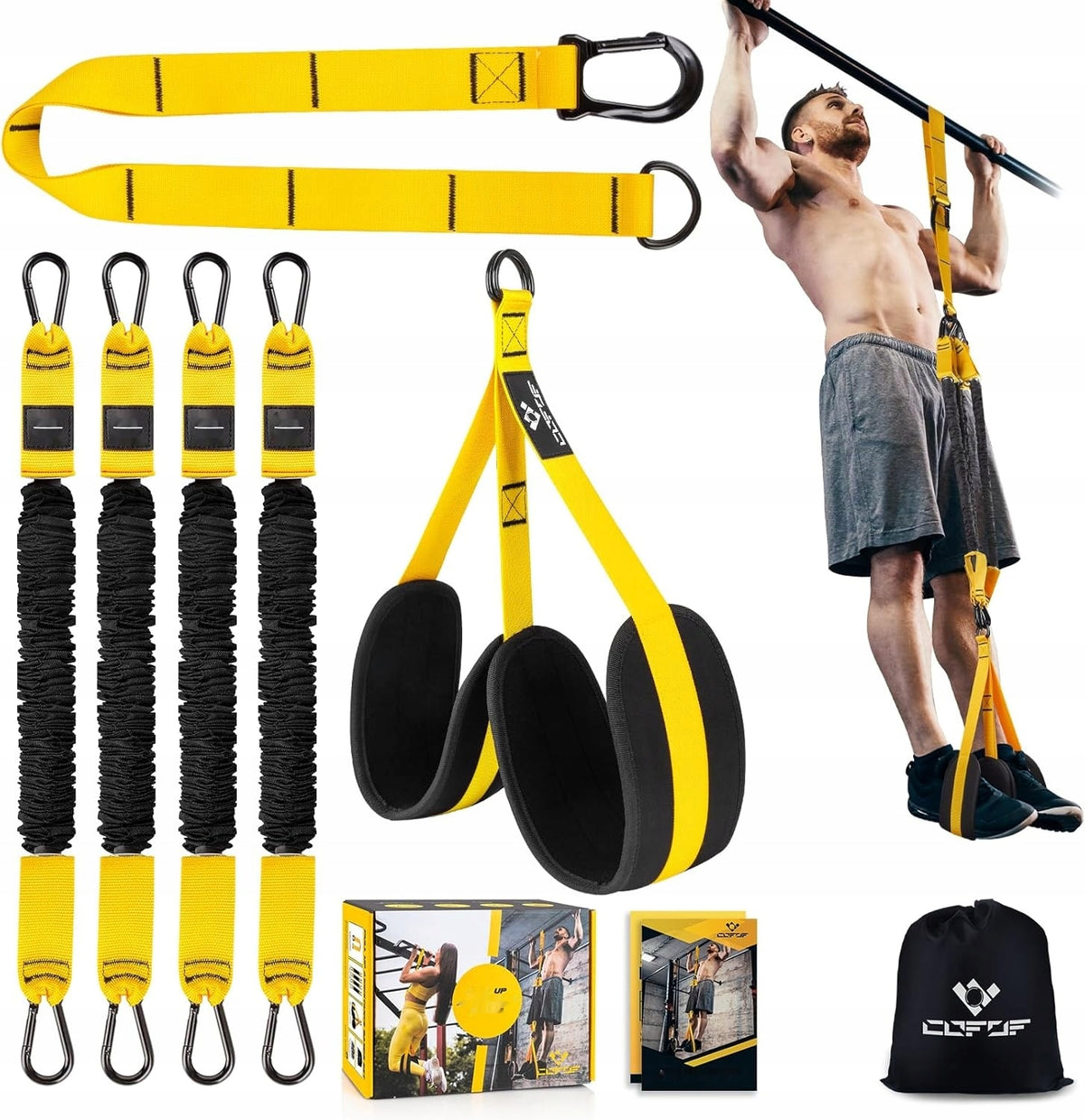 COFOF pull-up belts, heavy duty pull-up resistance bands