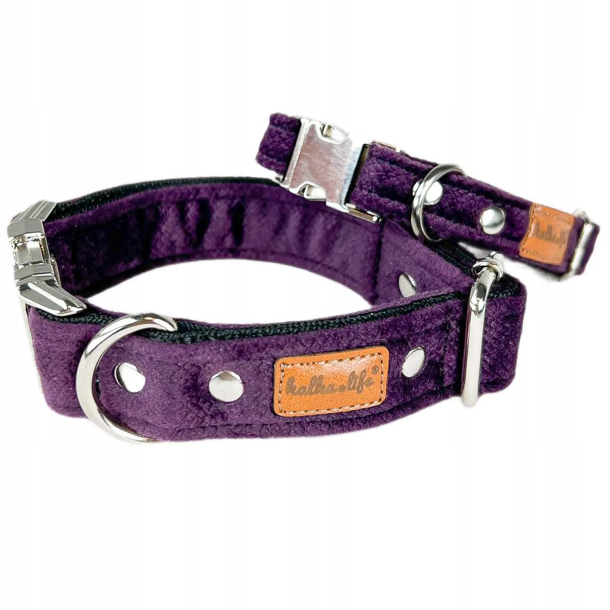 COLLAR AND LEASH FOR SMALL DOG, LEASH AND COLLAR SET - PLUM, S Packaging status original